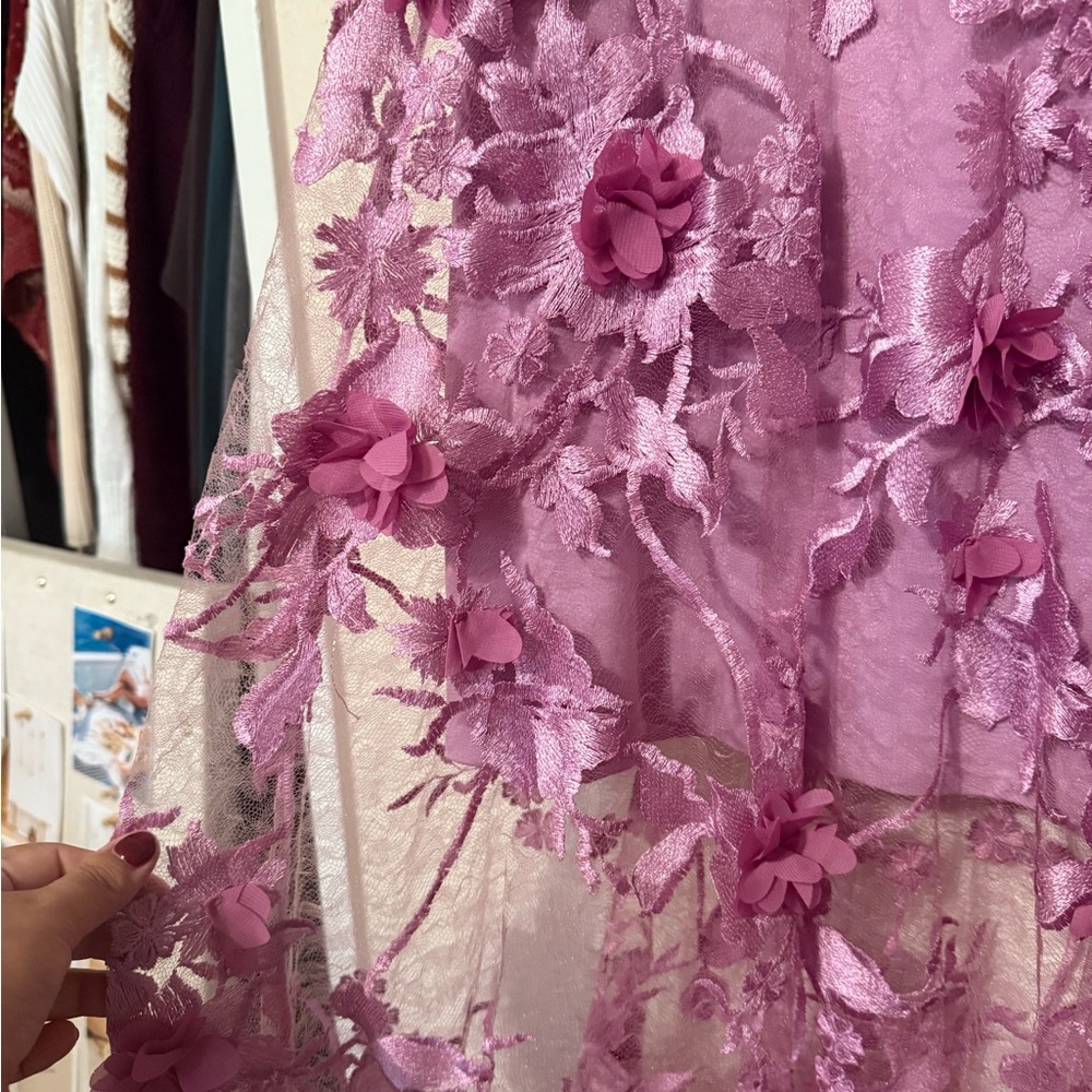 Dress the Population Lavender Floral Maxi Dress - Picture 3 of 6